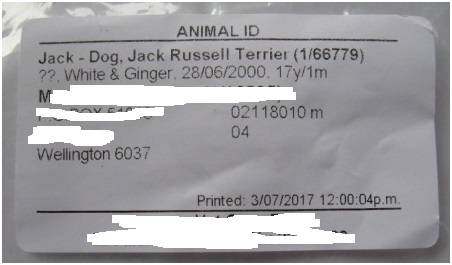 Sticker with question marks after Jack's name.